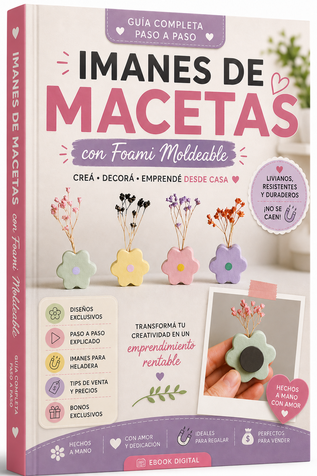 Manual Profesional de imanes de macetas con foami moldeable + 3 bonos de regalo